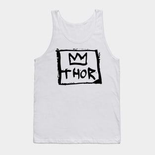 Thor Crown Doodle Black Tank Top